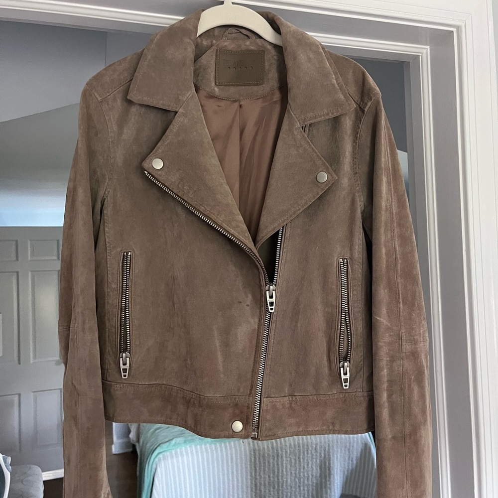 Blank NYC Brown Suede Leather Jacket